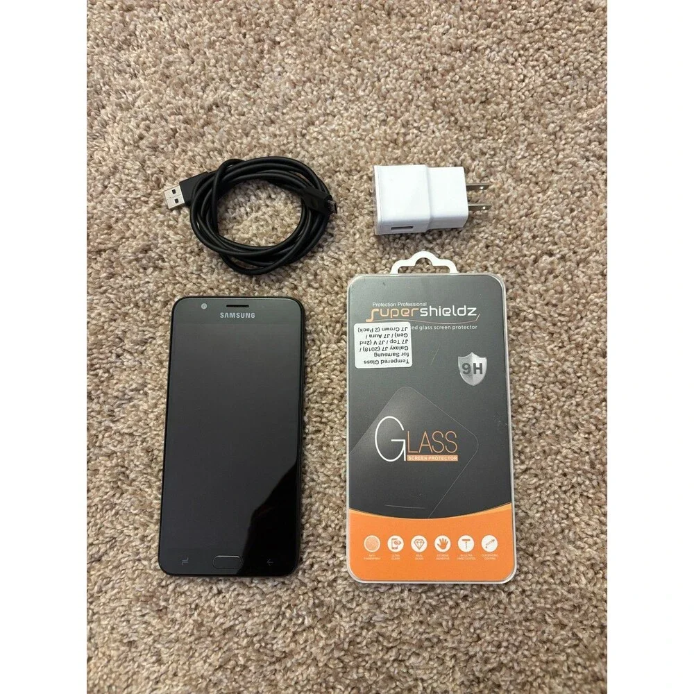 Samsung Galaxy J7 Crown Smartphone Bundle Tracfone Verizon Used Fair Working